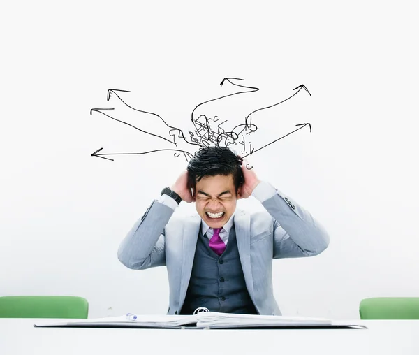 Concept of stress with businessman — Stock Photo, Image