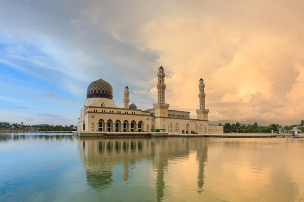 Drijvende Oklahoma kota-kinabalu, sabah, borneo Maleisië moskee een Stockfoto