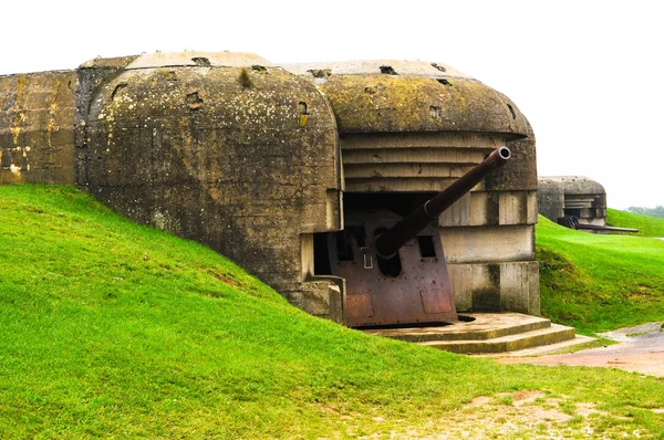 Normandy, Fransa için eski Alman sığınağı — Stok fotoğraf