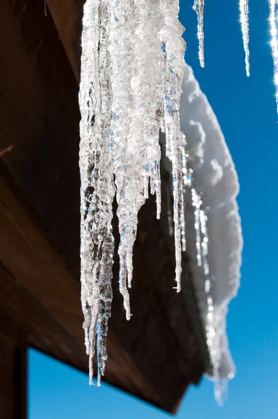 Closeup of icycles — Stock Photo, Image