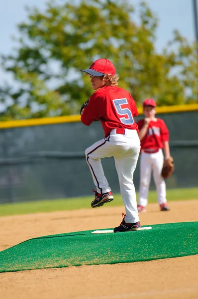 Little league pitcher — Stock Photo, Image