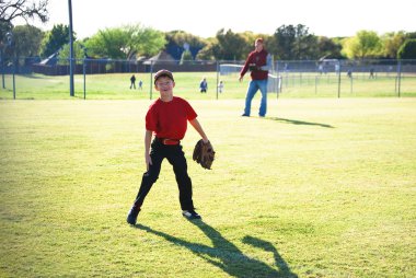 Baseball boy laughing clipart