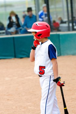 Little league baseball batter clipart