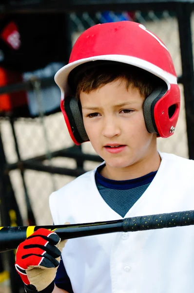 Little league baseball player Stock Image