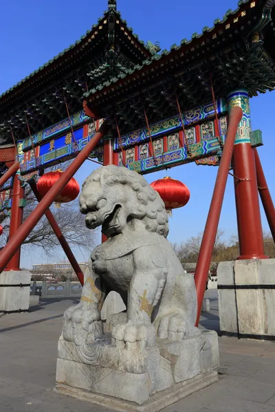 El león de piedra de China — Foto de Stock
