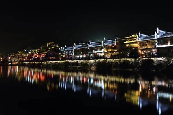Paisagem noturna da cidade histórica da China — Fotografia de Stock