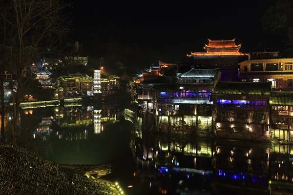 中国の歴史的な街の夜景 — ストック写真