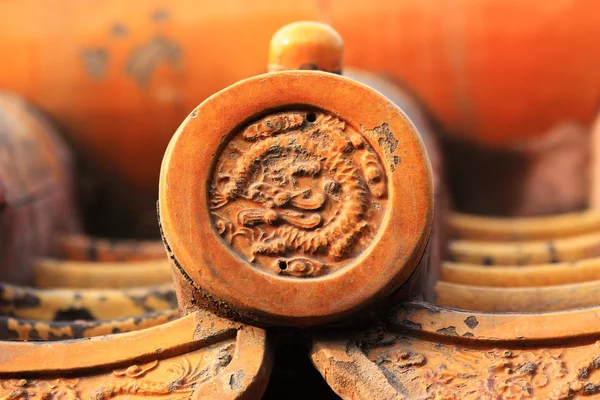 Tile detail of Chinese historic building — Stock Photo, Image