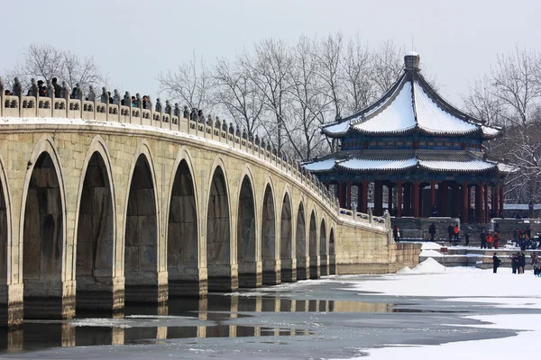 Śnieżny Yiheyuan — Zdjęcie stockowe