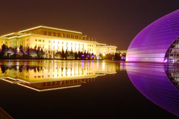 Nightscape of national theater — Stock Photo, Image