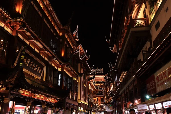 Ночной пейзаж исторического города Китая — стоковое фото