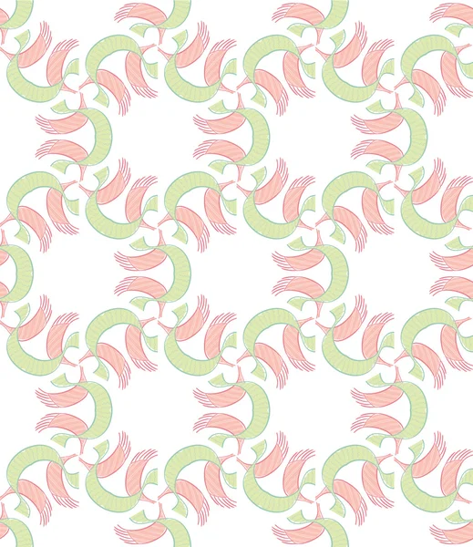 Naadloos patroon met rode en groene sjaal — Stockvector