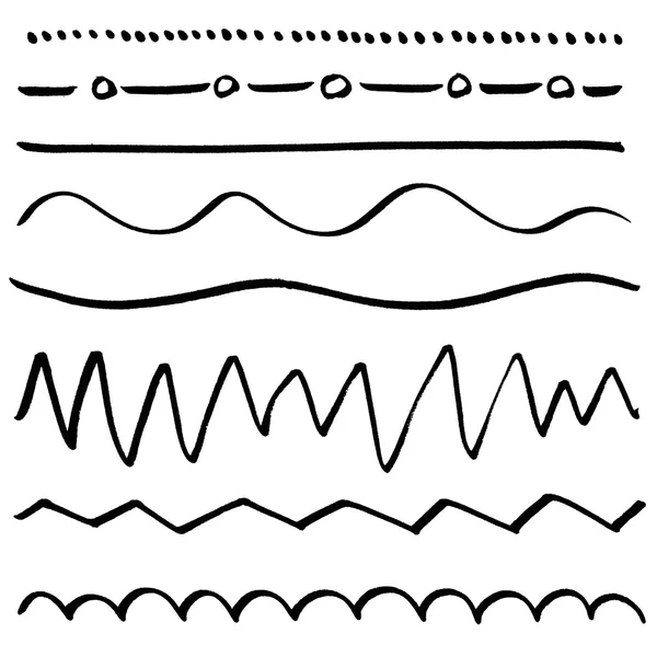 Serie di divisori disegnati a mano . — Vettoriale Stock