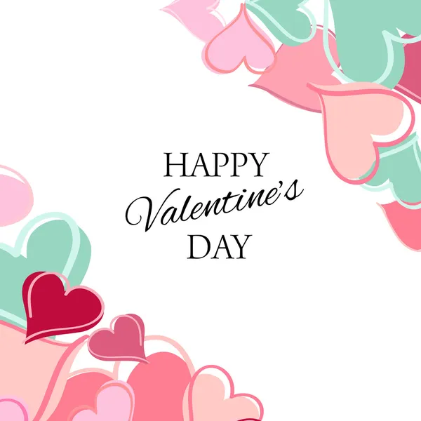 Happy valentines day card. — Stock Vector