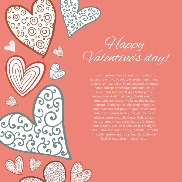 Tarjeta feliz día de San Valentín. — Vector de stock