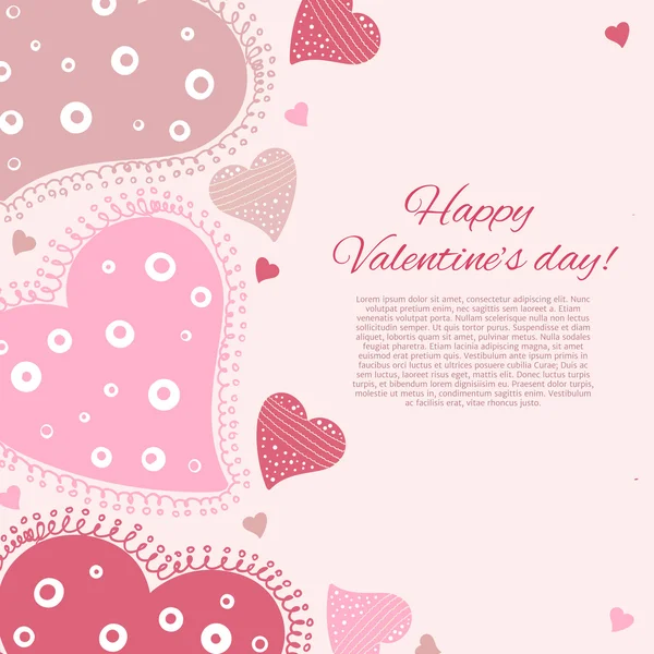 Tarjeta feliz día de San Valentín. — Archivo Imágenes Vectoriales