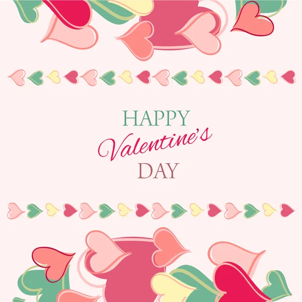 Happy valentines day card. — Stock Vector