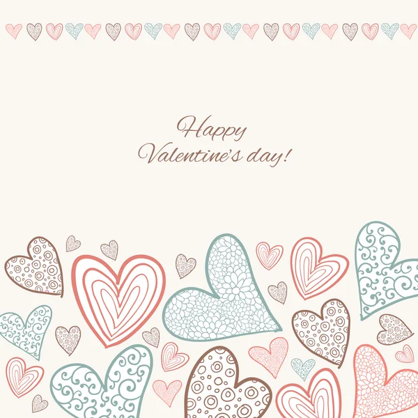 Happy valentines day card. — Stock Vector