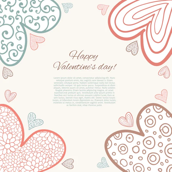 Happy valentines day card. — Stock Vector