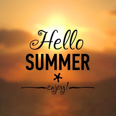 Deniz arka plan ile yaz kartı