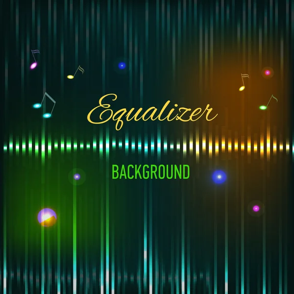 Musical background with key and notes. — Stock Vector