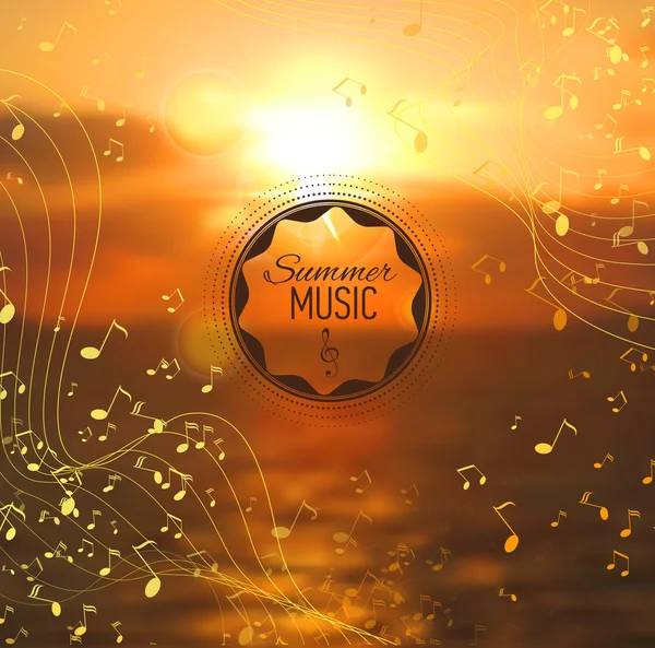 Deniz müzik anahtar ve Notlar arka plan bulanıklık