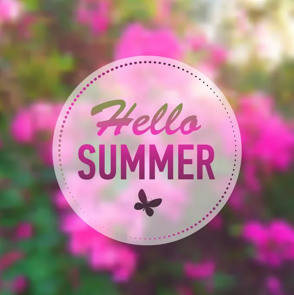 Cartão de verão com flores — Vetor de Stock