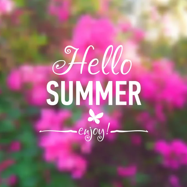 Cartão de verão com flores — Vetor de Stock
