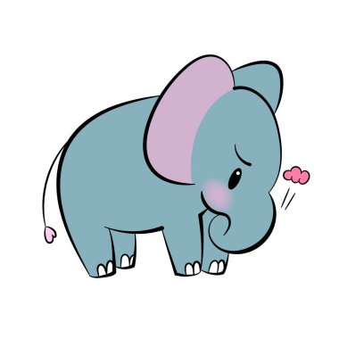 Sevimli, yaşlı, duygusal bir etiket. Kawaii tarzı. Kızgın ihtiyarlı karikatür emoji etiketi. Vektör illüstrasyonu.