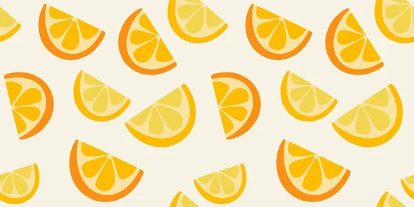 Vector Seamless Pattern Hand Drawn Lemon Slices Beautiful Design Elements — Stock Vector