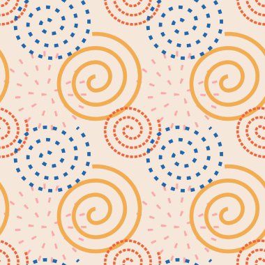 Renkli spirallerin kusursuz deseni, girdaplar.