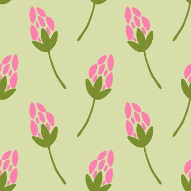 Bahçe çiçeği, bitkiler, botanik, moda, kumaş, duvar kağıtları ve tüm baskılar için kusursuz vektör tasarımı. Güzel çiçek deseni.