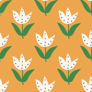 Bahçe çiçeği, bitkiler, botanik, moda, kumaş, duvar kağıtları ve tüm baskılar için kusursuz vektör tasarımı. Güzel çiçek deseni.