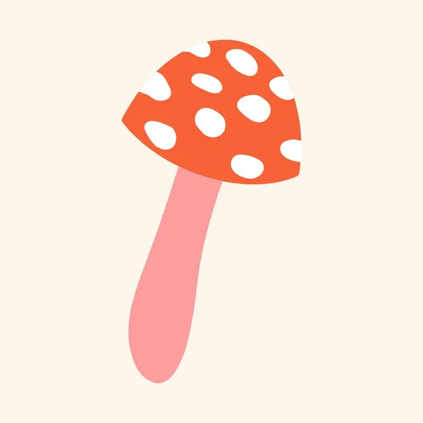 Fly Agaric Fungus Flat Icon Logo Illustration Vector Isolated Suitable — Wektor stockowy