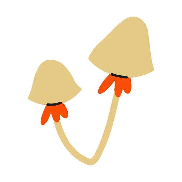 Mushroom Vector Icon Toadstool Poisonous Mushroom Cartoon Vector Icon Isolated —  Vetores de Stock