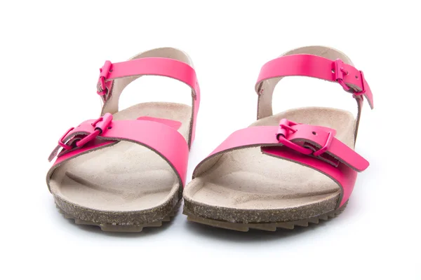 Růžové sandály — Stock fotografie