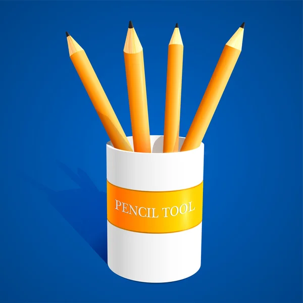 vektör kalem mavi zemin üzerinde bir dizi