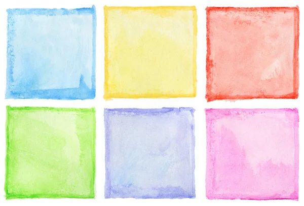 Watercolor squares — Stock Photo, Image