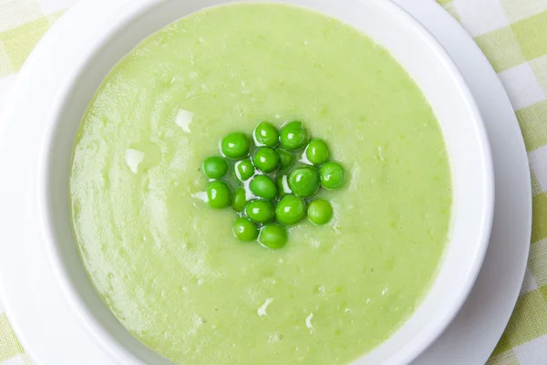 Green pea soup — Stock Photo, Image