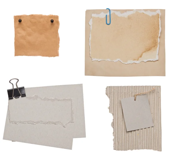 Collection of various paper notes or tags — Stock Photo, Image