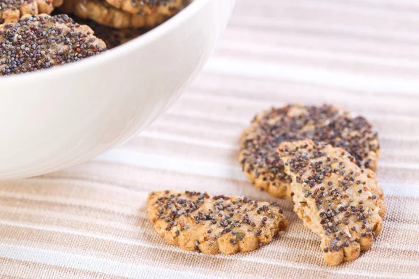 Cookies med vallmofrö — Stockfoto