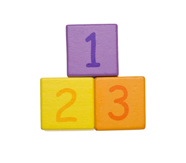 Numbered cubes Royalty Free Stock Images
