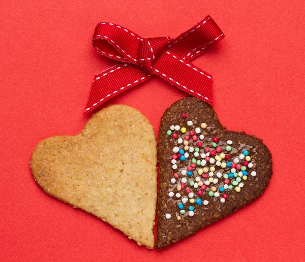 Cookies em forma de coração — Fotografia de Stock