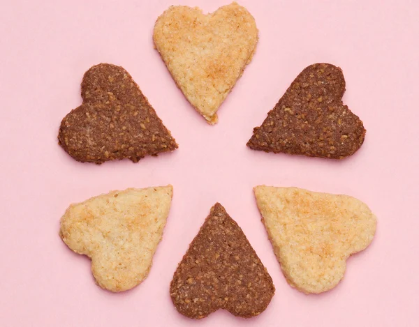 Cookies em forma de coração — Fotografia de Stock