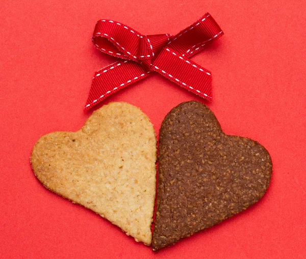 Biscotti a forma di cuore — Foto Stock