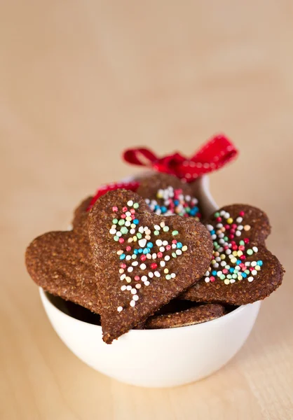 Cookies em forma de coração — Fotografia de Stock