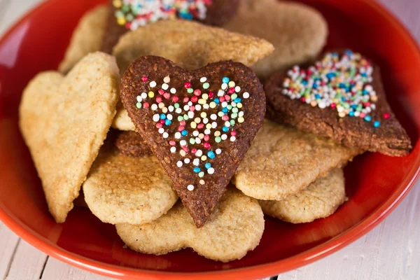 Herzförmige Plätzchen — Stockfoto