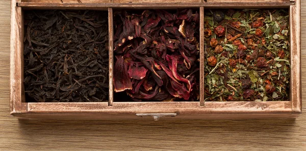 Assortment of dry tea — Stock Photo, Image