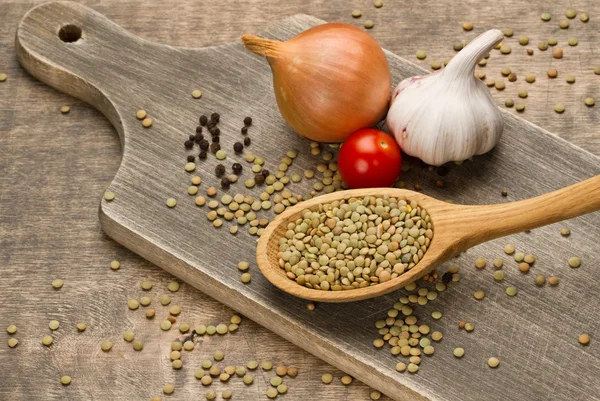 Green lentils — Stock Photo, Image