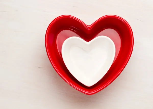 Two heart shaped bowl — Stock Photo, Image